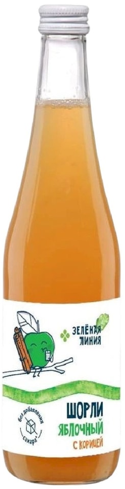 Напиток Зеленая линия Шорли яблочный с корицей 500мл