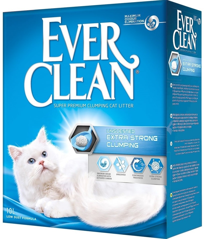 Наполнитель для кошачьего туалета Ever Clean Extra Strong Clumping Unscented без ароматизатора 10л