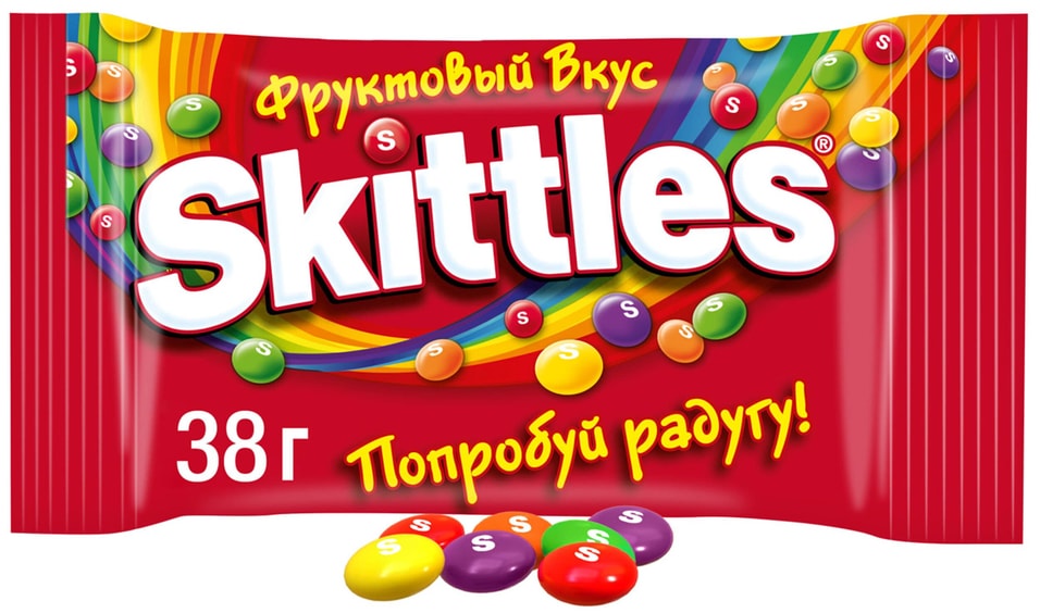 Драже Skittles Фрукты 38г - Vprokru Перекрёсток 46₽