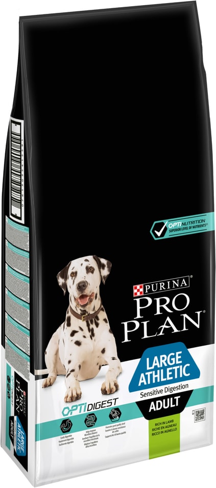 Сухой корм для собак Pro Plan Optidigest Large Athletic Adult с ягненком и рисом 14кг