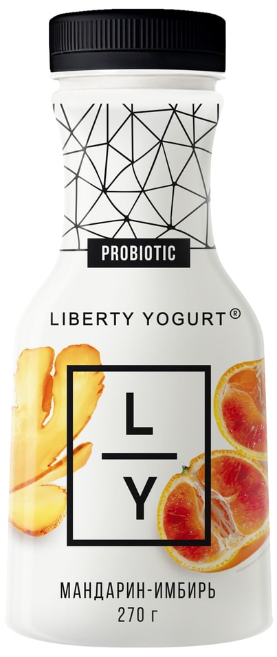 Биойогурт питьевой Liberty Yogurt Мандарин-Куркума-Имбирь 2% 270г