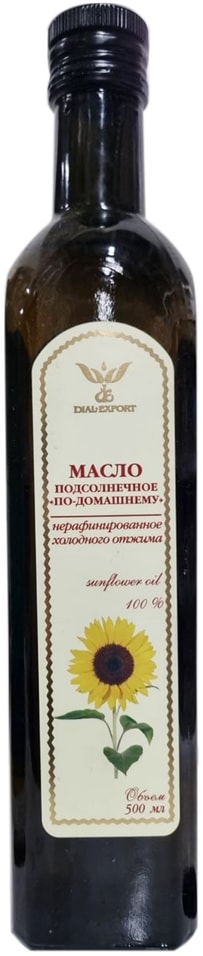 Масло подсолнечное Dial-Export нерафинированное 500мл