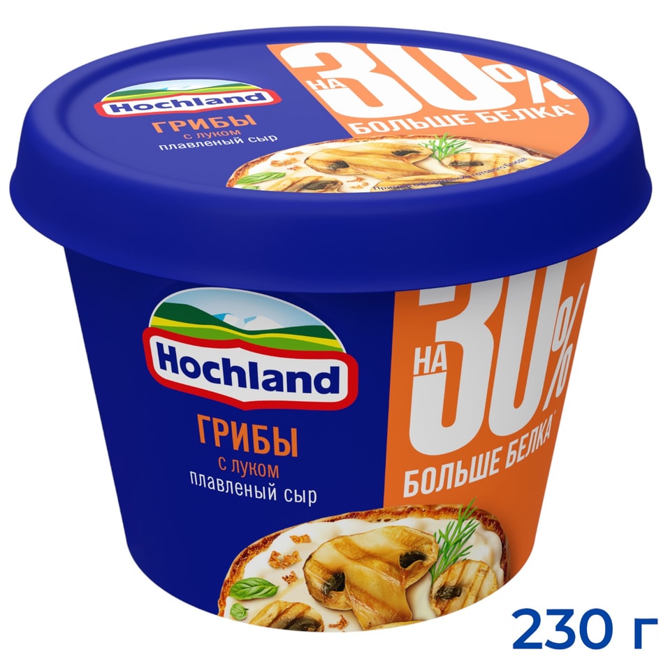 Сыр плавленый Hochland Грибы с луком 40% 230г