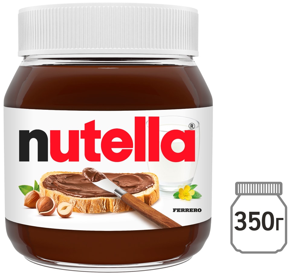 Паста Nutella ореховая с добавлением какао 350г 660₽