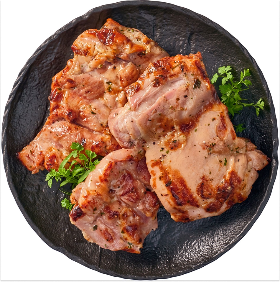 Шашлычок Зеленая линия by Перекресток Select из куриного бедра в сливочно-пряном маринаде 200г