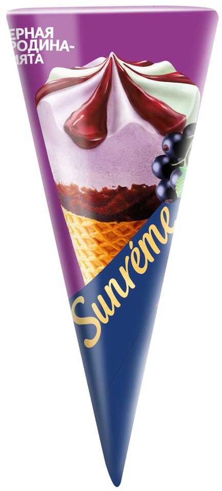 Мороженое Sunreme Молочное Черная Смородина-Мята 78г