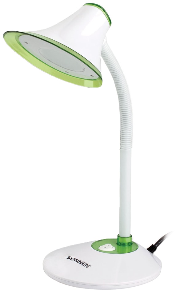 Светильник настольный Sonnen OU-608 на подставке светодиодный 5Вт белый зеленый