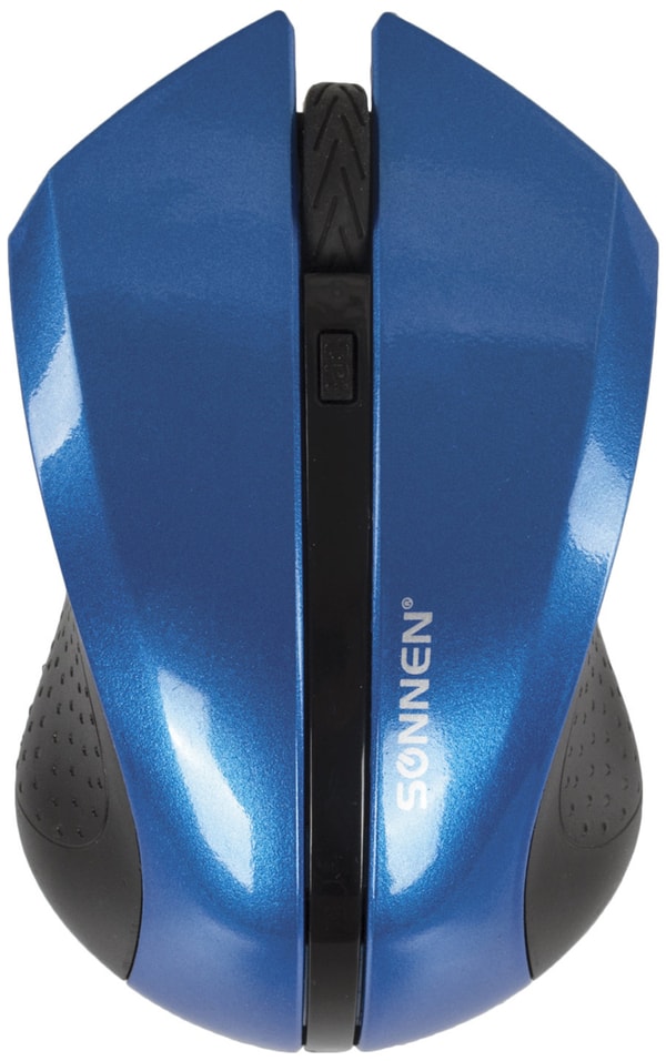 Мышь беспроводная Sonnen WM-250Bl USB 1600dpi 3 кнопки+1 колесо-кнопка оптическая синяя