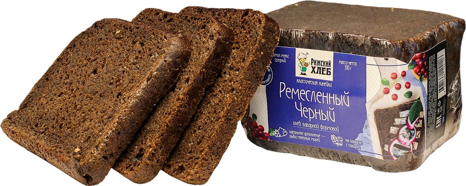 Хлеб Рижский хлеб Ремесленный из смеси ржаной и пшеничной муки 300г