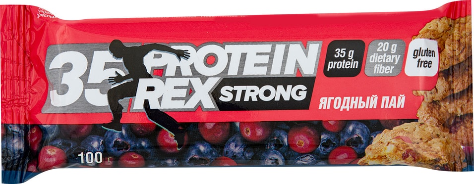 Протеиновый батончик Protein Rex Strong Ягодный пай 100г