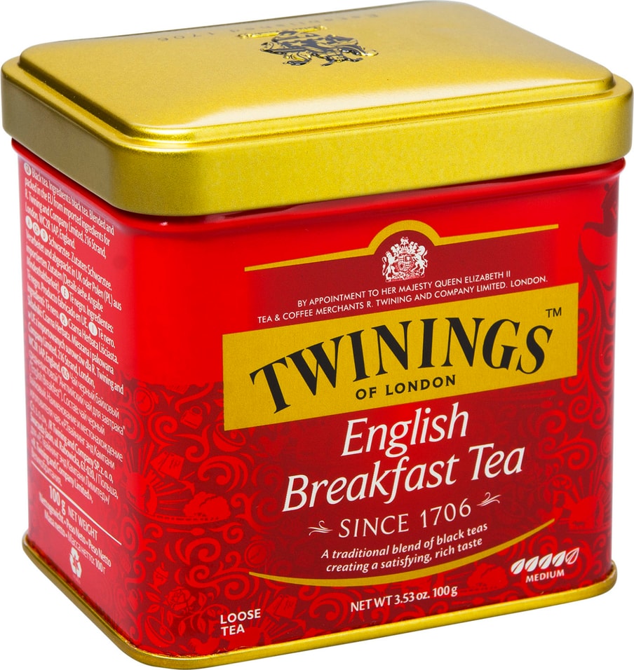 Чай черный Twinings English Breakfast 100г