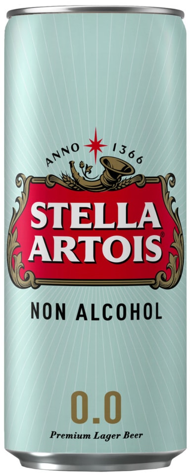 Пиво Stella Artois безалкогольное светлое пастеризованное 0.0% 330мл