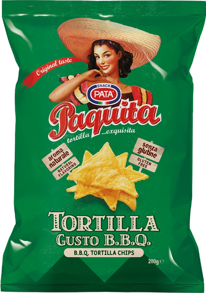 Чипсы Pata из тортильи со вкусом барбекю 200г 530₽