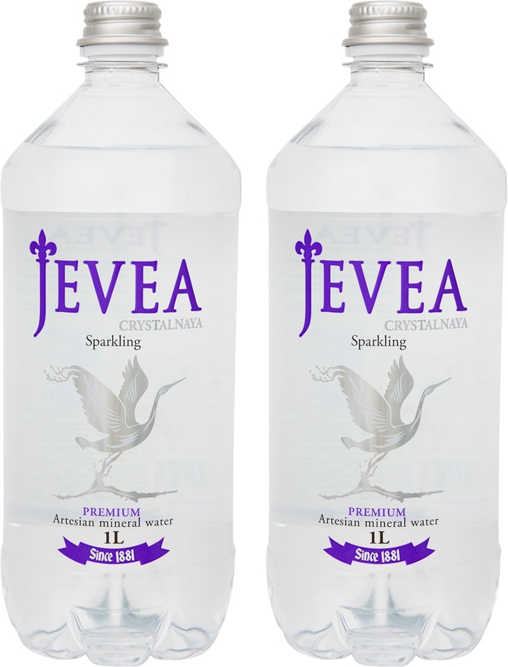 Вода Jevea Crystalnaya минеральная природная газированная 1л