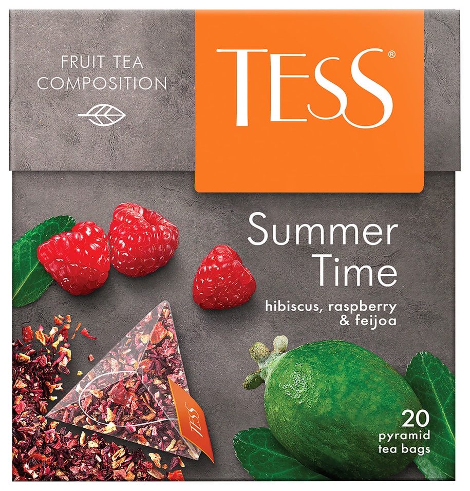 Чайный напиток Tess Summer гибискус с малиной и ароматом фейхоа 20*1.8г от Vprok.ru