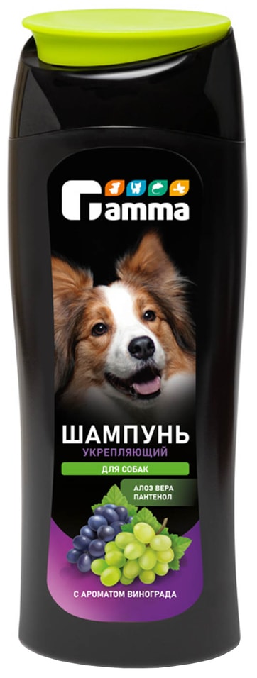 Шампунь для собак Gamma укрепляющий с ароматом винограда 400мл