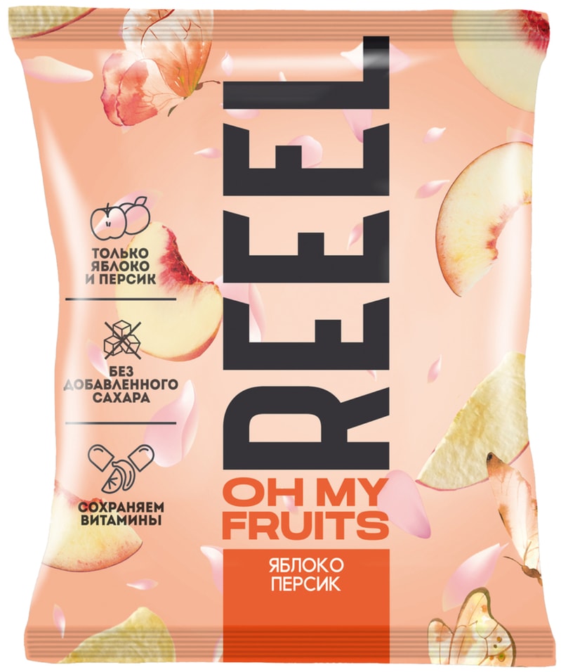 Чипсы Reeel Яблоко-Персик 15г - Vprokru Перекрёсток 109₽