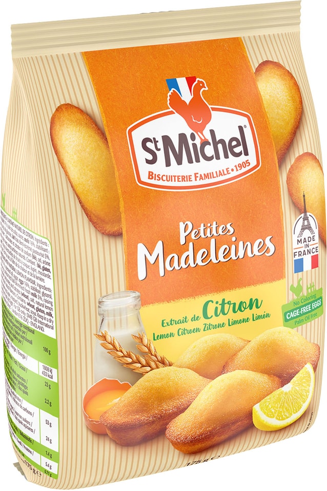 Пирожное St Michel Мадлен бисквитное лимон 175г