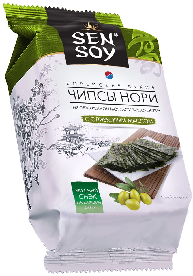Чипсы Нори Sen Soy Premium с оливковым маслом 45г 111₽