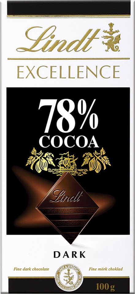Шоколад Lindt Excellence какао 78 100г 229₽