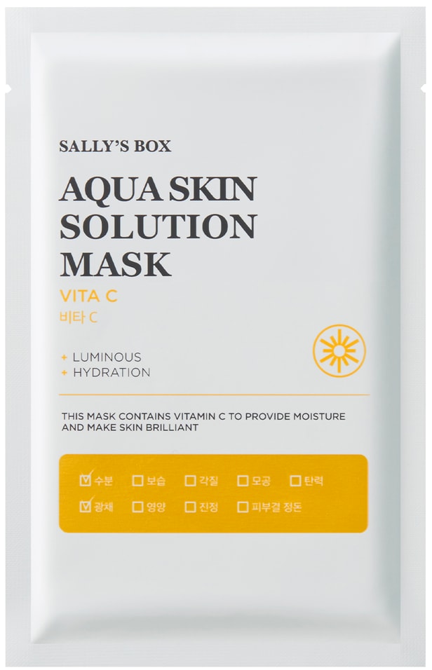 Маска для лица Sally's box Aqua Skin Solution Витамин С тканевая 22мл