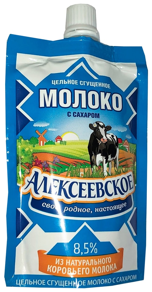 Молоко сгущенное Алексеевское с сахаром 8.5% 100г