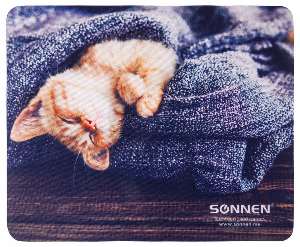 Коврик для мыши Sonnen Kitten резина+ткань 22*18*0.3см от Vprok.ru