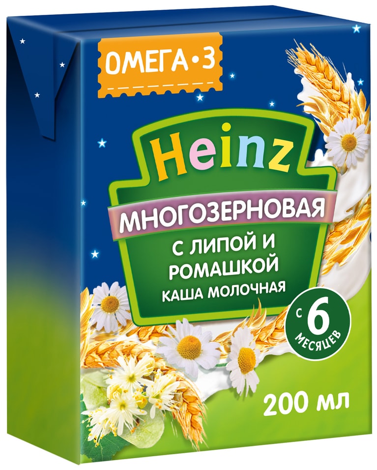 Каша Heinz Многозерновая с липой и ромашкой 200мл