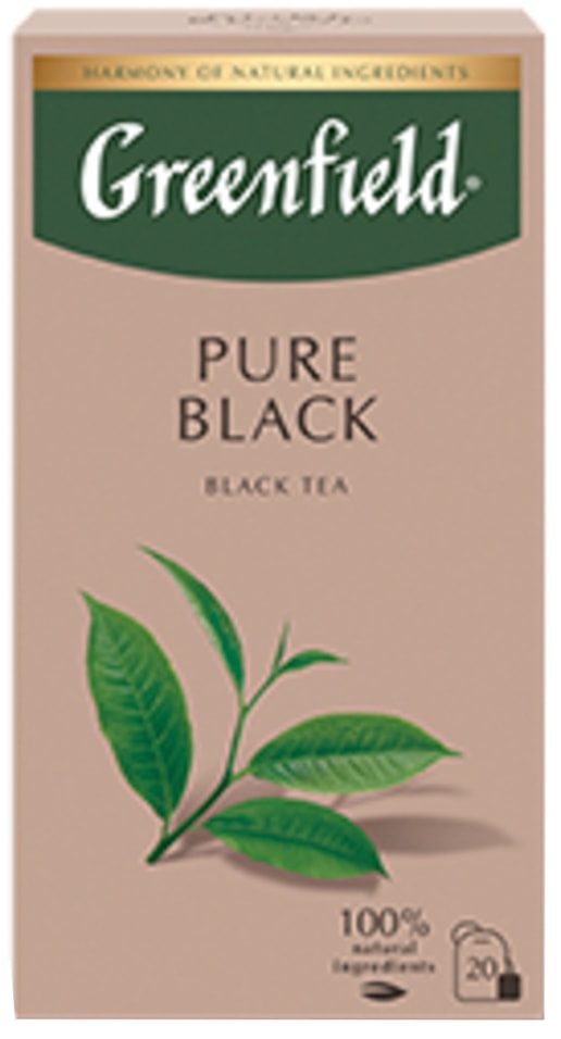 Чай черный Greenfield Pure Black 20*2г. Закажите онлайн!