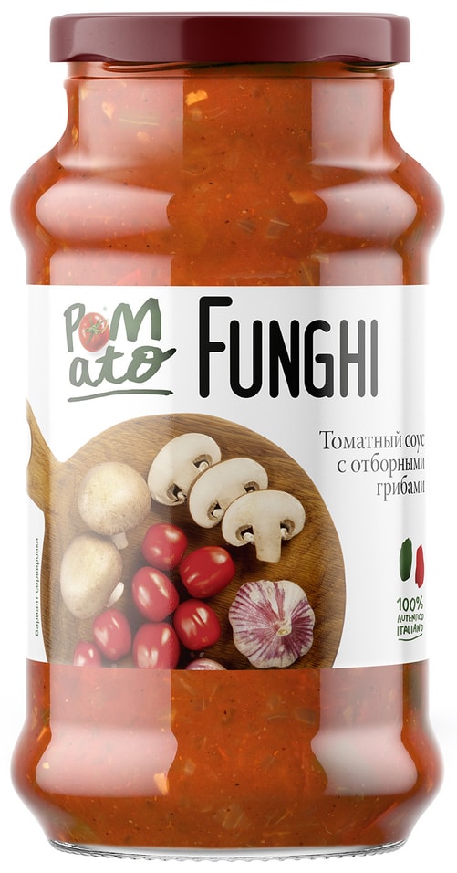 Соус Pomato томатный с отборными грибами 350г