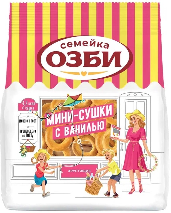 Мини-сушки Семейка Озби с ванилью 150г. Закажите онлайн!