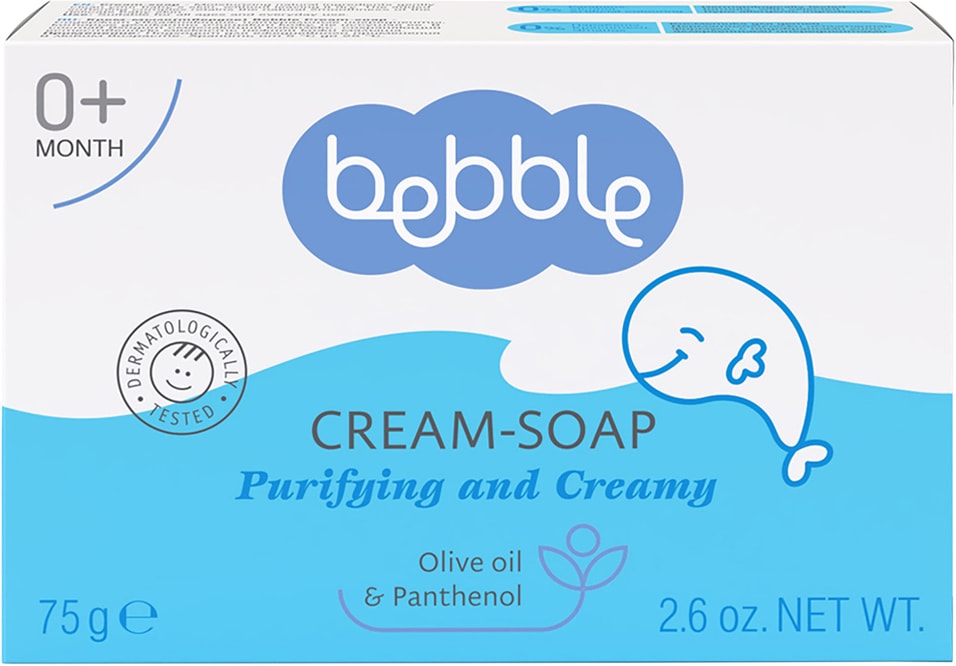 Мыло детское Bebble Cream-Soap Оливковое масло 75г