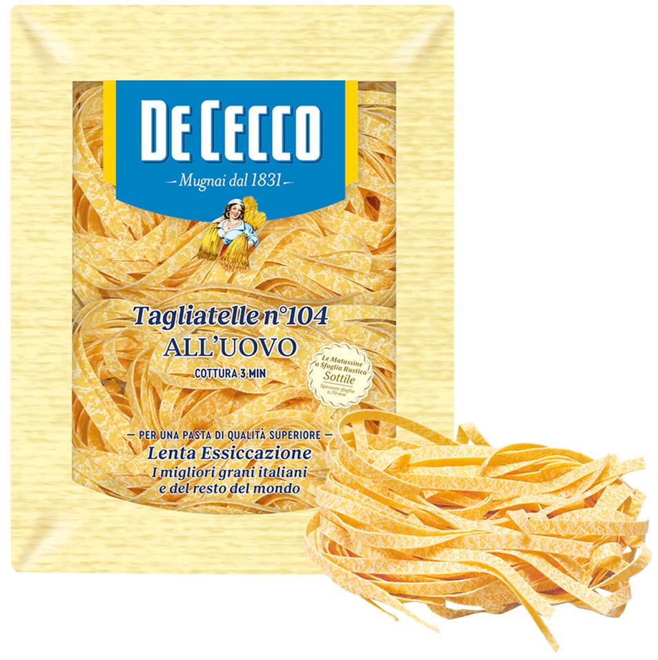 Макароны De Cecco Tagliatelle allunovo n104 250г 249₽