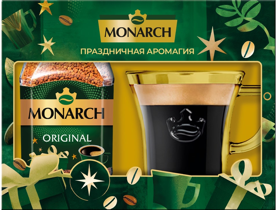 Подарочный набор Monarch Original Кофе растворимый 95г + чашка