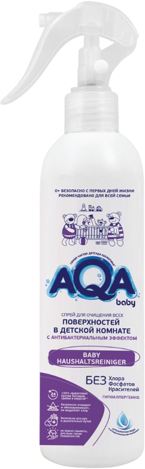 Средство для уборки детских комнат Aqa baby Антибактериальный эффект 300мл 359₽