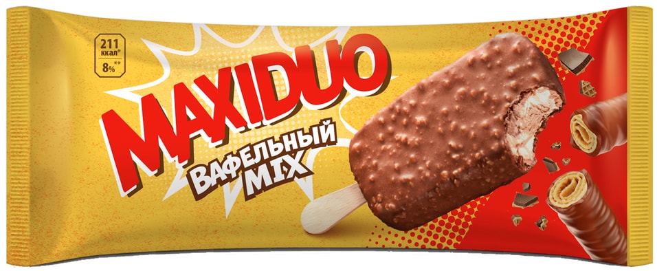 Мороженое Maxiduo Вафельный Mix 63г
