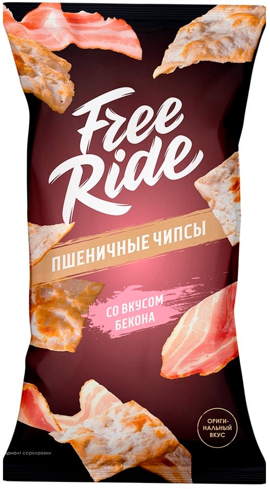 Чипсы Free Ride пшеничные со вкусом бекона 50г от Vprok.ru