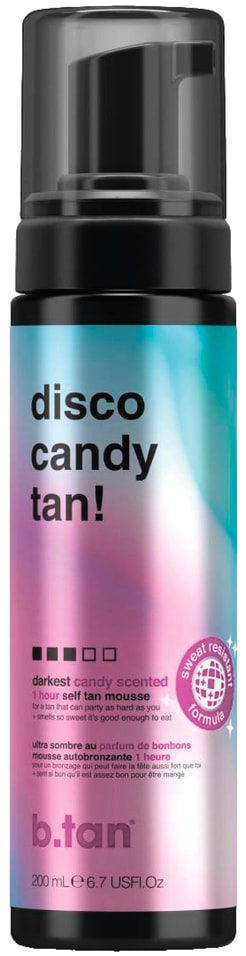 Мусс-автозагар B.Tan disco candy tan! self tan mousse 200мл