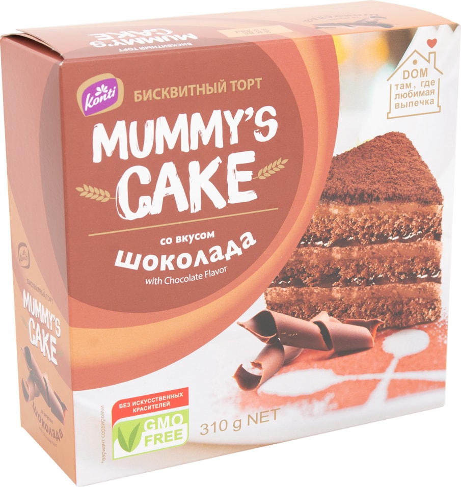 Торт Konti Mummys cake со вкусом шоколада 310г от Vprok.ru