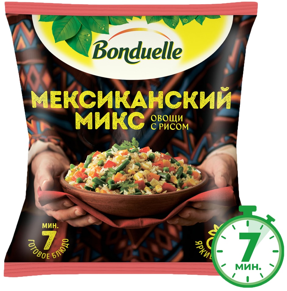 Смесь овощная Бондюэль Мексиканский микс с рисом 400г