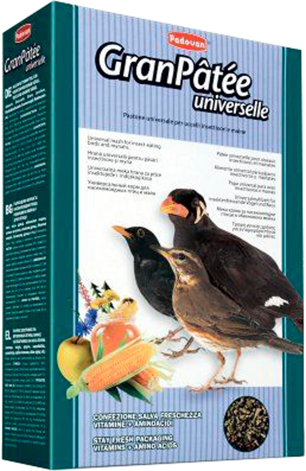 Корм для птиц Padovan Granpatee universelle комплексный универсальный для насекомоядных 1кг