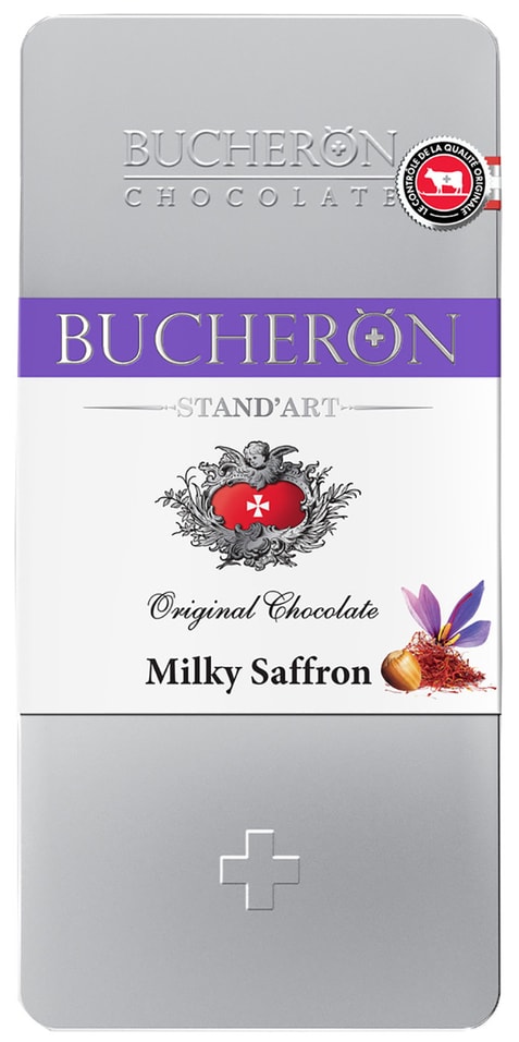 Шоколад Bucheron молочный с шафраном и орехами 100г