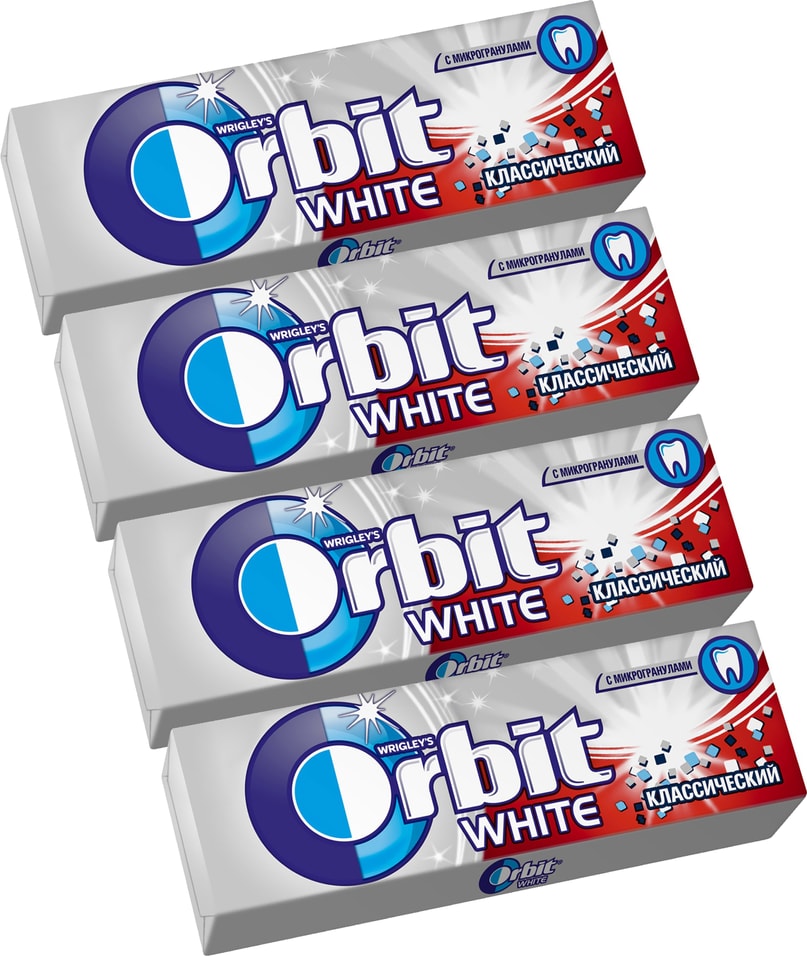 Жевательная резинка Orbit White Классический 13.6г (упаковка 4 шт.)