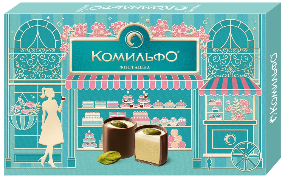 Конфеты Комильфо шоколадные Фисташка 116г в ассортименте