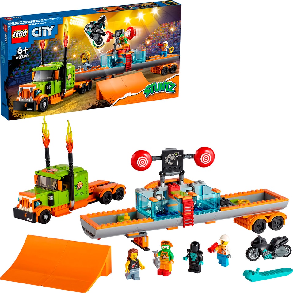 Конструктор LEGO City Stunt 60294 Грузовик для шоу каскадёров