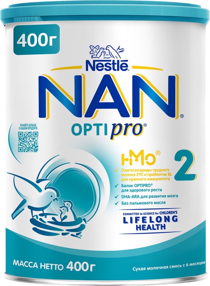 Смесь NAN 2 OPTIPRO молочная 400г