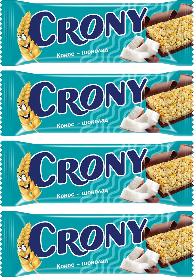 Батончик Crony Кокос шоколад 50г (упаковка 4 шт.)