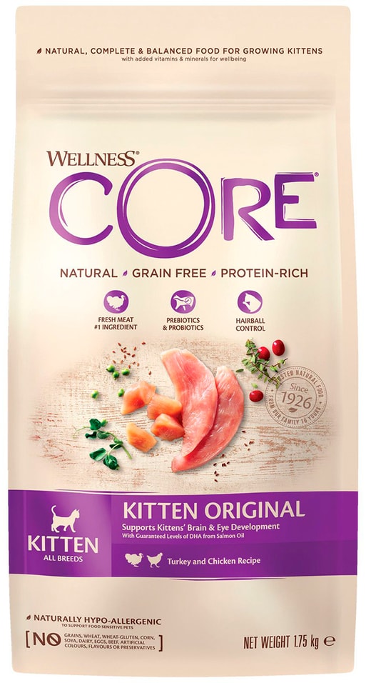 Сухой корм для котят Core из индейки 1.75кг