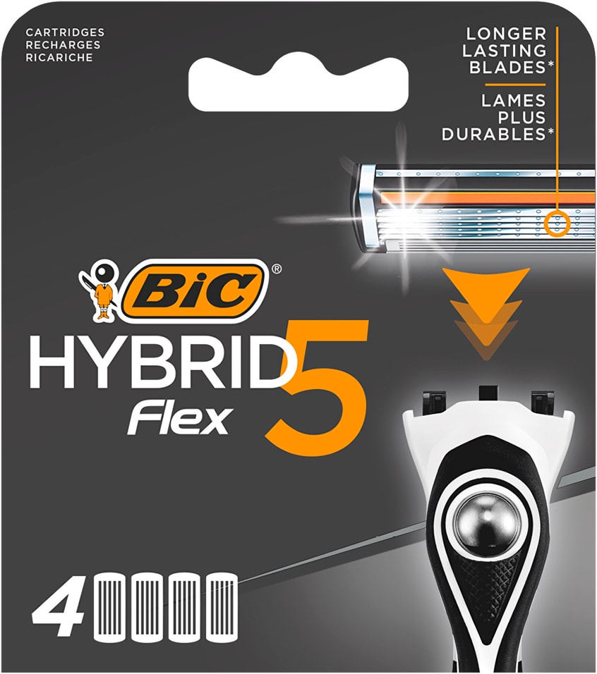 Кассеты для бритья Bic Flex 5 Hybrid 4шт