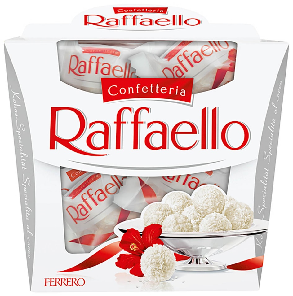 Конфеты Raffaello с цельным миндальным орехом в кокосовой обсыпке 150г в ассортименте от Vprok.ru